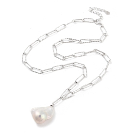 925 Sterling Silver with Pearl Pendant Necklaces