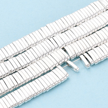 Electroplate no magnéticas de hematita sintética enlaces multifilares, 2 agujero, para la fabricación de pulseras elásticas de azulejos, Rectángulo
