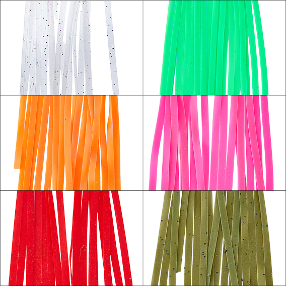 6 Bags 6 Colors Silicone Sea Fishing Trolling Bait, Fly Tying Materials