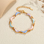 304 Stainless Steel Enamel Colorful Dolphin Link Chain Bracelets for Women
