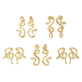 304 Stainless Steel Stud Earring, Garden Reptile Serpentine Snake Earring for Women
