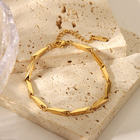 304 браслеты-цепочки из нержавеющей стали для унисекс, реальный 18 k позолоченный