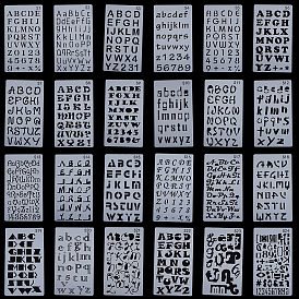 Pochoir de dessin en plastique craspire, pour scrapbooking diy, alphabet et numéro