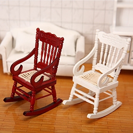 Miniature Wooden Chairs, for Dollhouse Accessories Pretending Prop Decorations