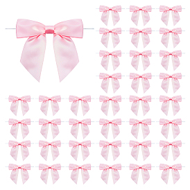 36Pcs Polyester Packaging Ribbon Bowknot, for DIY Gift Wrap Decoration, Wedding Candy Party Decoration, with Iron Wire