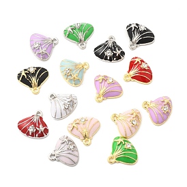 Сплав эмали прелести, со стразами, в форме ракушки с подвесками в виде морских звезд