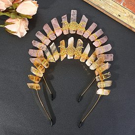 Обручи для волос из натуральных камней, аксессуары для волос для женщин и девочек