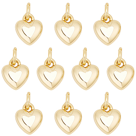 14подвески из латуни с гальваническим покрытием, сердце, с прыжковых колец, долговечный, без свинца и без кадмия