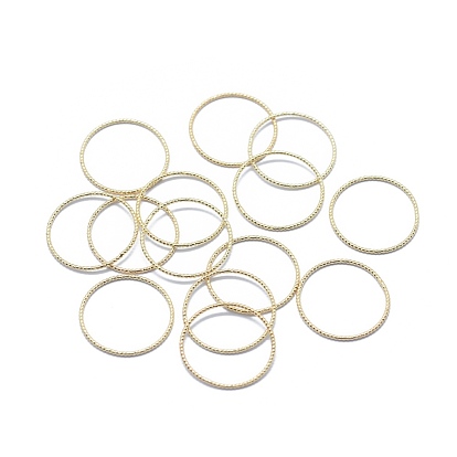 Латунные соединительные колечки, долговечный, кольцо, реальный 14 k позолоченный