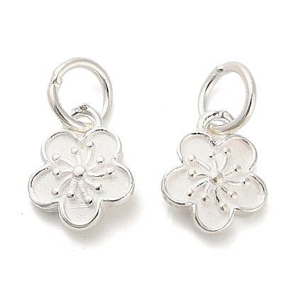 925 подвески-цветы из стерлингового серебра, с перемычками и 925 штампом