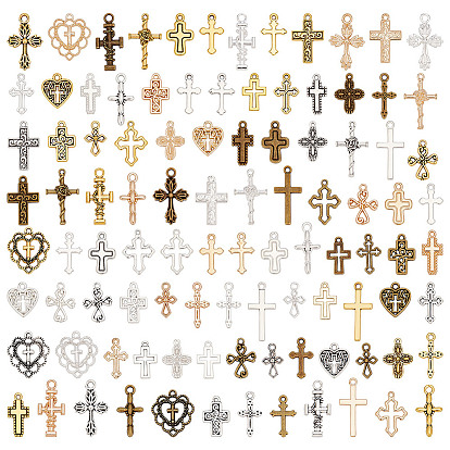 100 шт. Подвески из сплава в тибетском стиле, разнообразные