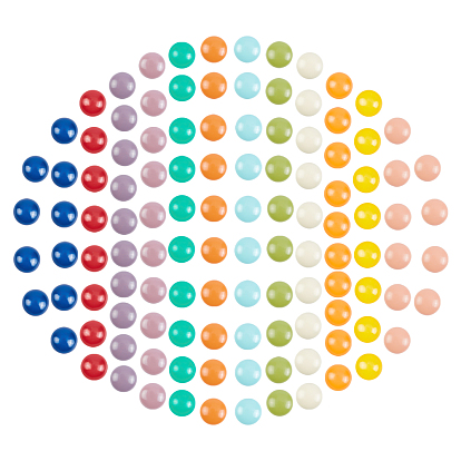 100Pcs 10 Colors Opaque Resin Cabochons, Half Round/Dome