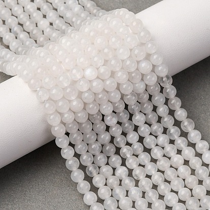 Бусины из натурального радужного лунного камня, круглые