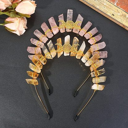 Обручи для волос из натуральных камней, аксессуары для волос для женщин и девочек