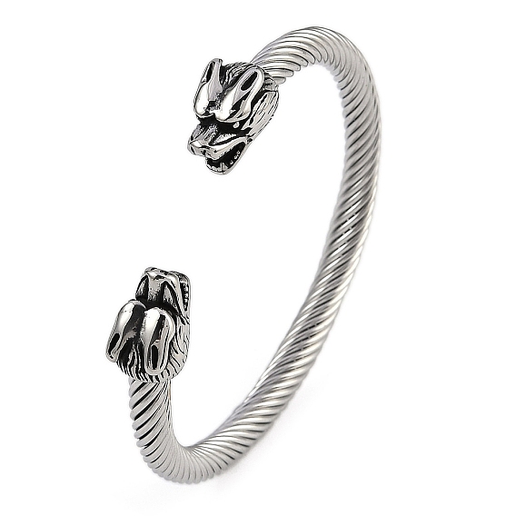304 женские браслеты-манжеты из нержавеющей стали, тигр