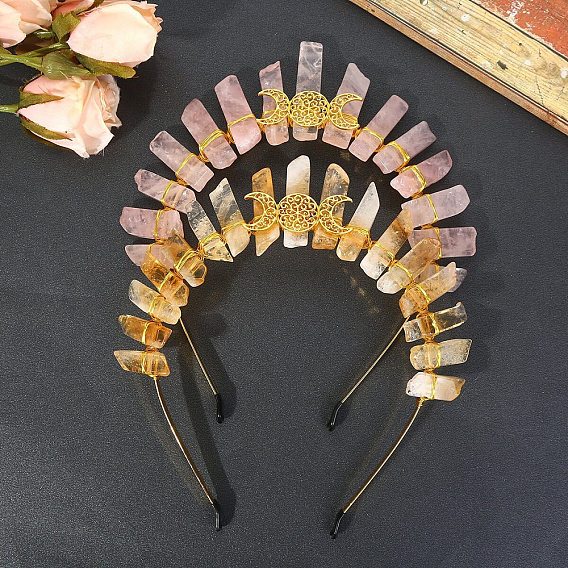 Обручи для волос из натуральных камней, аксессуары для волос для женщин и девочек