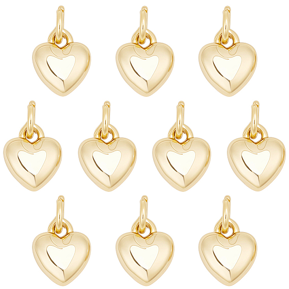 14подвески из латуни с гальваническим покрытием, сердце, с прыжковых колец, долговечный, без свинца и без кадмия