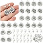 DIY Keychain Makings, Alloy Pendants, 304 Stainless Steel Jump Rings, Zinc Alloy Lobster Claw Clasps, Sunflower