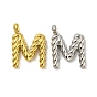 304 Stainless Steel Charms, Letter M Charms
