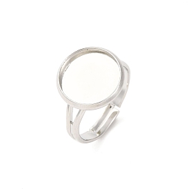 Компоненты регулируется латунные кольца, основная фурнитура для колльца, фурнитура для плоско-круглых кабошонов , без кадмия и без свинца, лоток : 12 мм, 17 мм