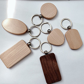 Wooden key ring personality pendant beech wood key chain creative gift