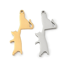 304 подвески из нержавеющей стали, подвеска в форме двух кошек