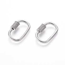 Латунные микропаве, кубический цирконий, винт, карабин, подвески с замком, для изготовления ожерелий, овальные