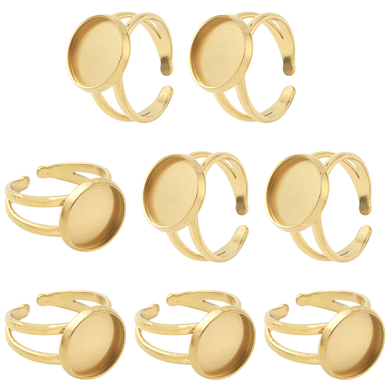 8 шт. 304 настройки манжетных колец из нержавеющей стали, круглом подносе