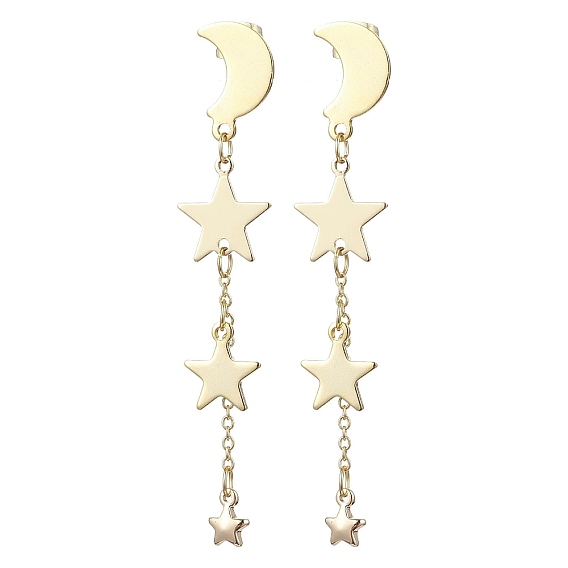 Латунь серьги, С 304 результатами из нержавеющей стали, Луна и звезды