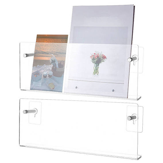 Прозрачные акриловые настенные подставки для демонстрации, плавающая настенная полка, прямоугольные