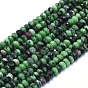 Natural Ruby in Zoisite Beads Strands, Faceted, Rondelle