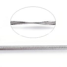 304 Stainless Steel Flat Snake Chains, Soldered