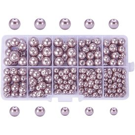 PandaHall Elite Eco-Friendly Dyed Glass Pearl Round Pearlized Bead