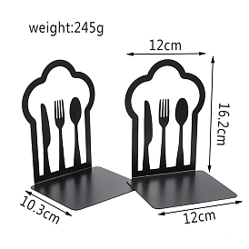 Stainless Steel Book Ends, for Heavy Books, Book Shelf Holder Home Decorative, Tableware
