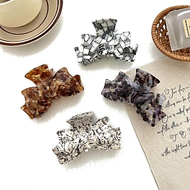 Заколки для волос в форме когтей из ацетата целлюлозы, бантом