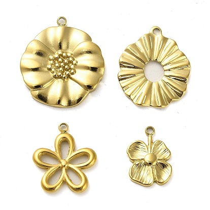 304 подвески из нержавеющей стали, цветочный шарм