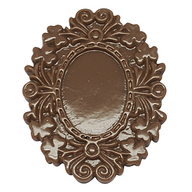 Непрозрачные настройки смолы кабошоны, цветок, 50x40x4 мм, внутренний диаметр: 25x18 мм