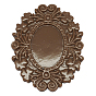 Opaque Resin Cabochons Settings, Flower, 50x40x4mm, Inner Diameter: 25x18mm
