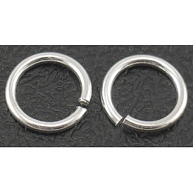 925 кольца с открытыми скачками стерлингового серебра, круглые кольца, 5x0.8 мм, Около 1470 шт / 100 г