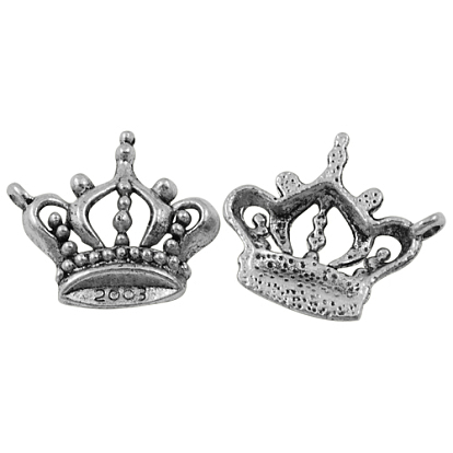 Tibetan Style Pendants, Lead Free and Cadmium Free, Crown