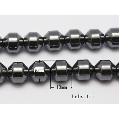 Non-Magnetic Synthetic Hematite Beads, 10x10mm, Hole: 1mm