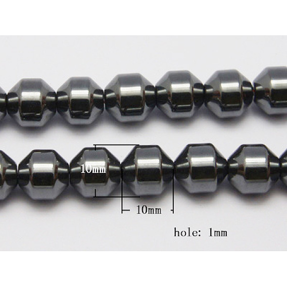 Non-Magnetic Synthetic Hematite Beads, 10x10mm, Hole: 1mm