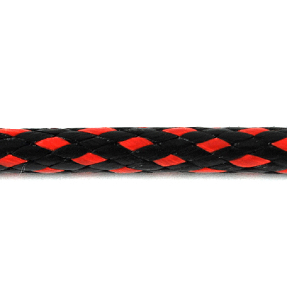 Korean Waxed Polyester Cord, Red and Black
