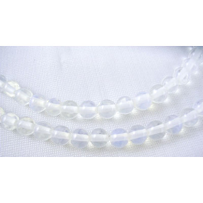 Perles opalite brins, ronde, 4mm, Trou: 0.8mm