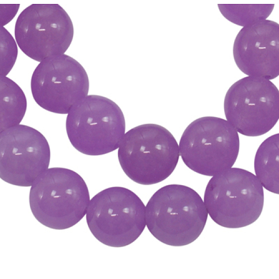 Нефрита нитей бисера, натурального белого нефрита, окрашенные, круглые, 12 мм, отверстие : 1 мм, около 33 шт / нитка, 15.5 дюйм