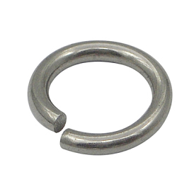304 Stainless Steel Jump Rings, 1x7mm