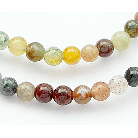 Natural Indian Agate Beads, Round, 3mm, Hole: 0.6mm