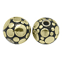 Handmade Indonesia Beads, with Brass Core, Round, 24mm, Hole: 3.8mm