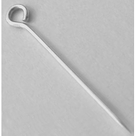 925 Sterling Silver Eye Pin, 40x0.8mm