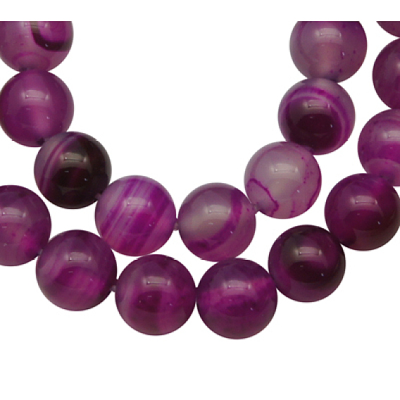 Natural Agate Beads, Dyed, Dyed, Round